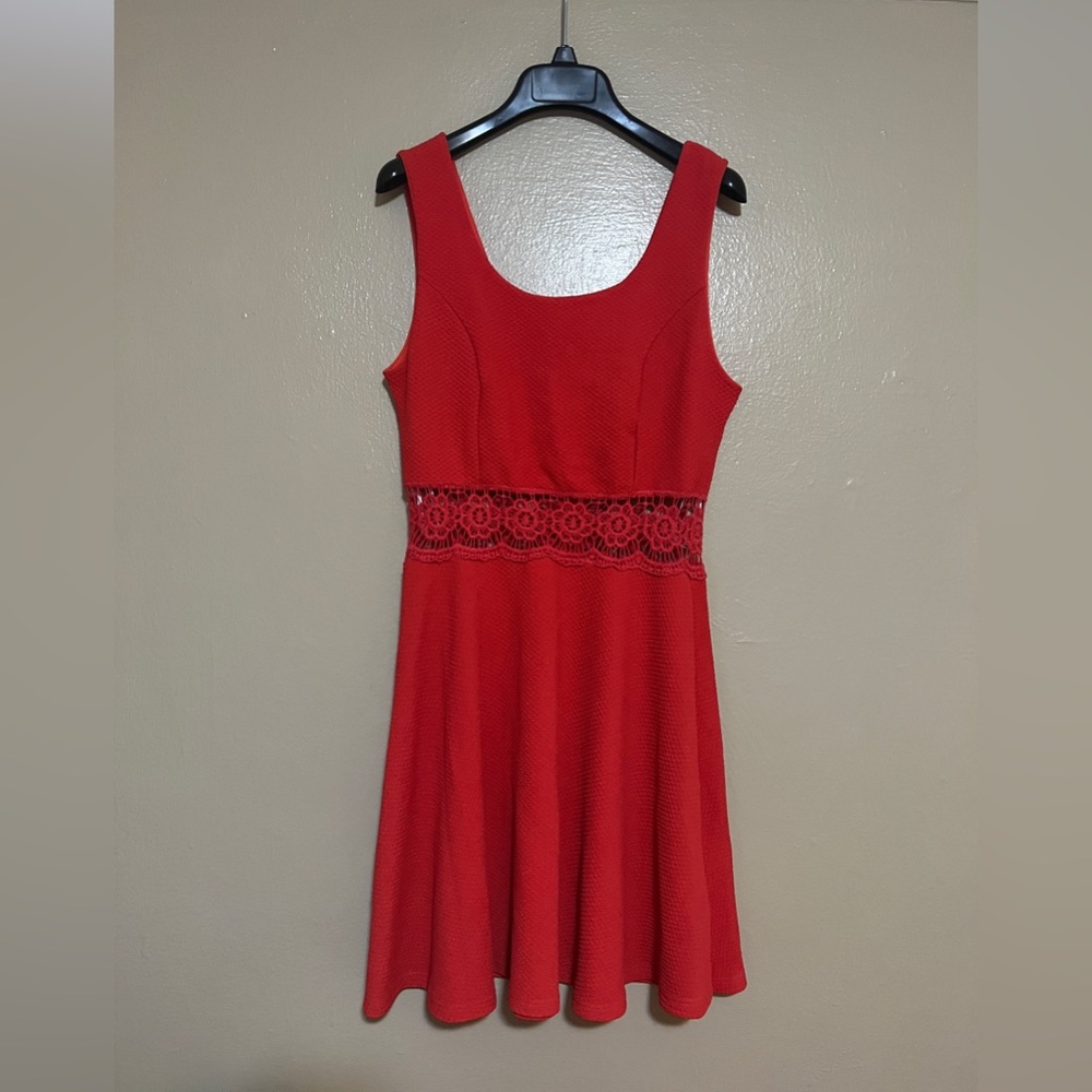 Cute Red Papaya Dress with cutouts